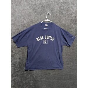 Vintage Russell Athletic Duke Blue Devils T-Shirt XL Navy Blue NCAA Collegiate